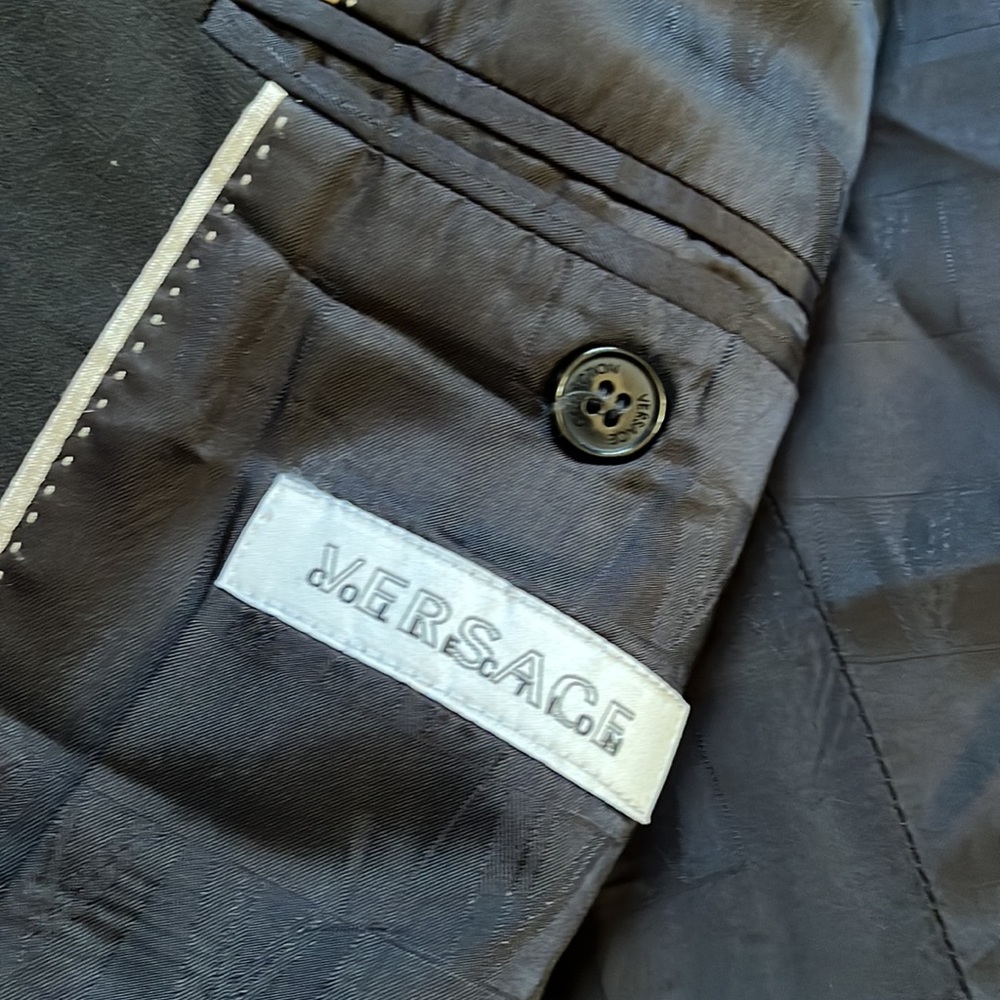 Versace Collection Black Wool Blazer Jacket - image 8